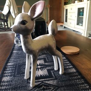 deer fawn figurine with glitter and polka dots